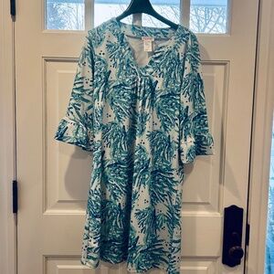 Top it Off Coral Tunic Dress Resort or Coastal Style